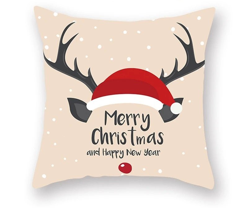 Avelena | Weihnachtskissenbezug – Festliches Santa- und Elchdesign für Weihnachtsdekoration & Perfektes Neujahrsgeschenk