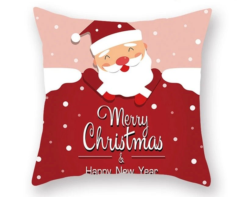 Avelena | Weihnachtskissenbezug – Festliches Santa- und Elchdesign für Weihnachtsdekoration & Perfektes Neujahrsgeschenk