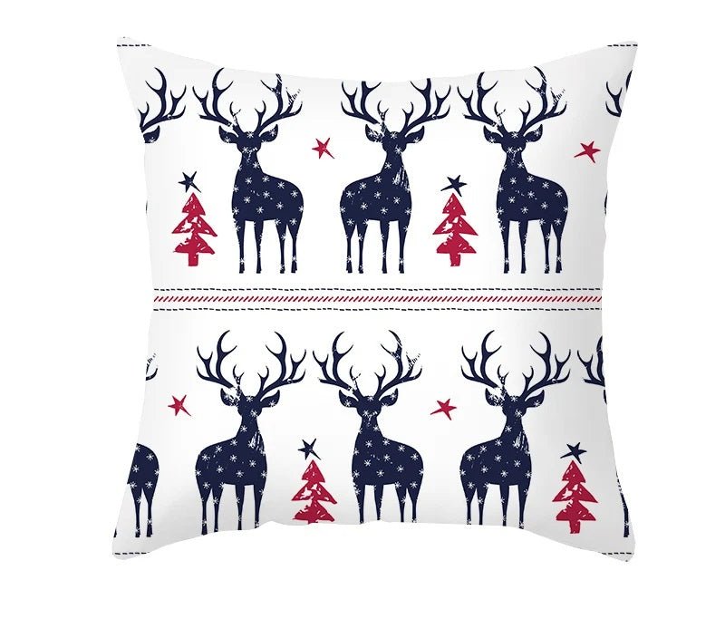 Avelena | Weihnachtskissenbezug – Festliches Santa- und Elchdesign für Weihnachtsdekoration & Perfektes Neujahrsgeschenk