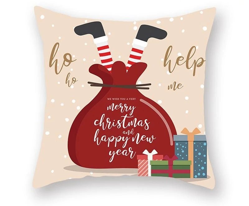 Avelena | Weihnachtskissenbezug – Festliches Santa- und Elchdesign für Weihnachtsdekoration & Perfektes Neujahrsgeschenk