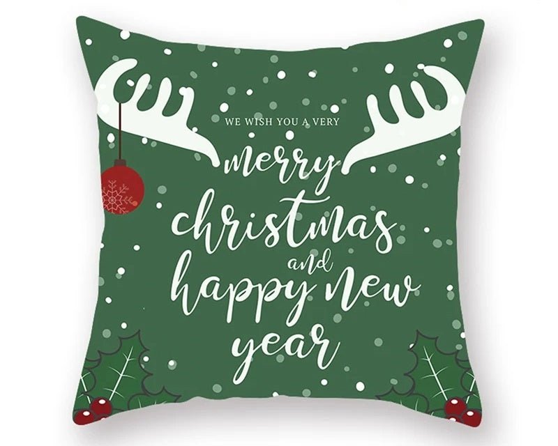 Avelena | Weihnachtskissenbezug – Festliches Santa- und Elchdesign für Weihnachtsdekoration & Perfektes Neujahrsgeschenk