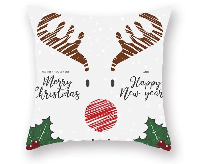 Avelena | Weihnachtskissenbezug – Festliches Santa- und Elchdesign für Weihnachtsdekoration & Perfektes Neujahrsgeschenk