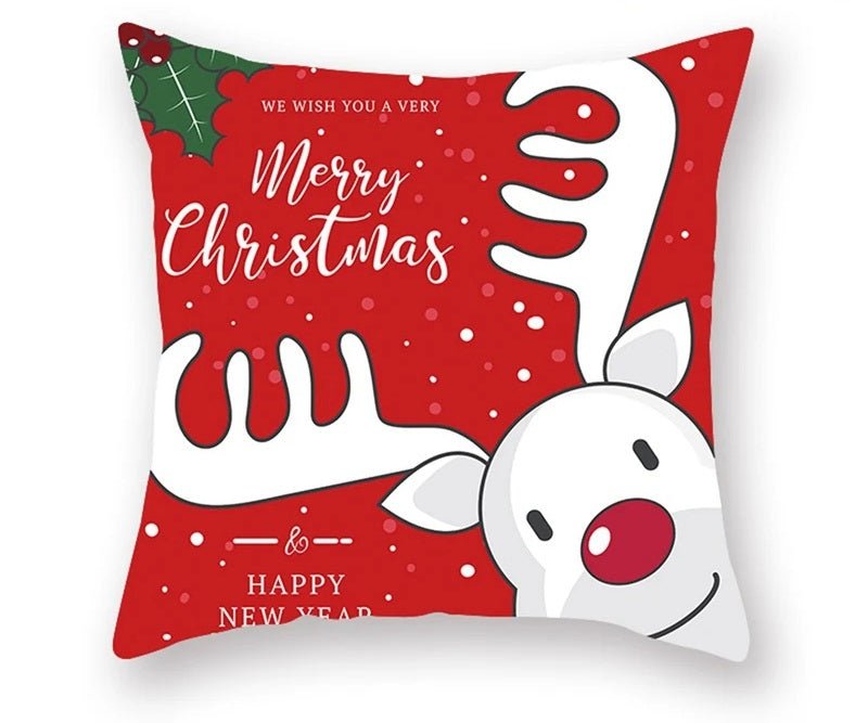 Avelena | Weihnachtskissenbezug – Festliches Santa- und Elchdesign für Weihnachtsdekoration & Perfektes Neujahrsgeschenk