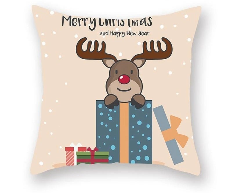 Avelena | Weihnachtskissenbezug – Festliches Santa- und Elchdesign für Weihnachtsdekoration & Perfektes Neujahrsgeschenk