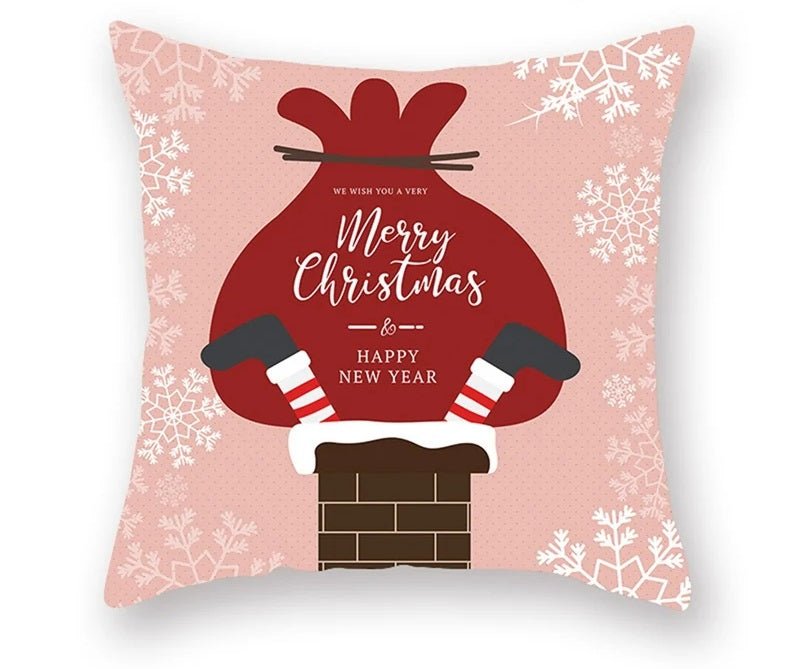 Avelena | Weihnachtskissenbezug – Festliches Santa- und Elchdesign für Weihnachtsdekoration & Perfektes Neujahrsgeschenk