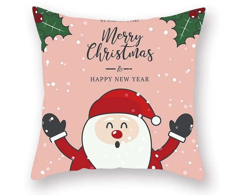 Avelena | Weihnachtskissenbezug – Festliches Santa- und Elchdesign für Weihnachtsdekoration & Perfektes Neujahrsgeschenk