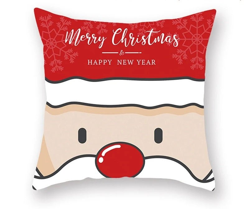 Avelena | Weihnachtskissenbezug – Festliches Santa- und Elchdesign für Weihnachtsdekoration & Perfektes Neujahrsgeschenk