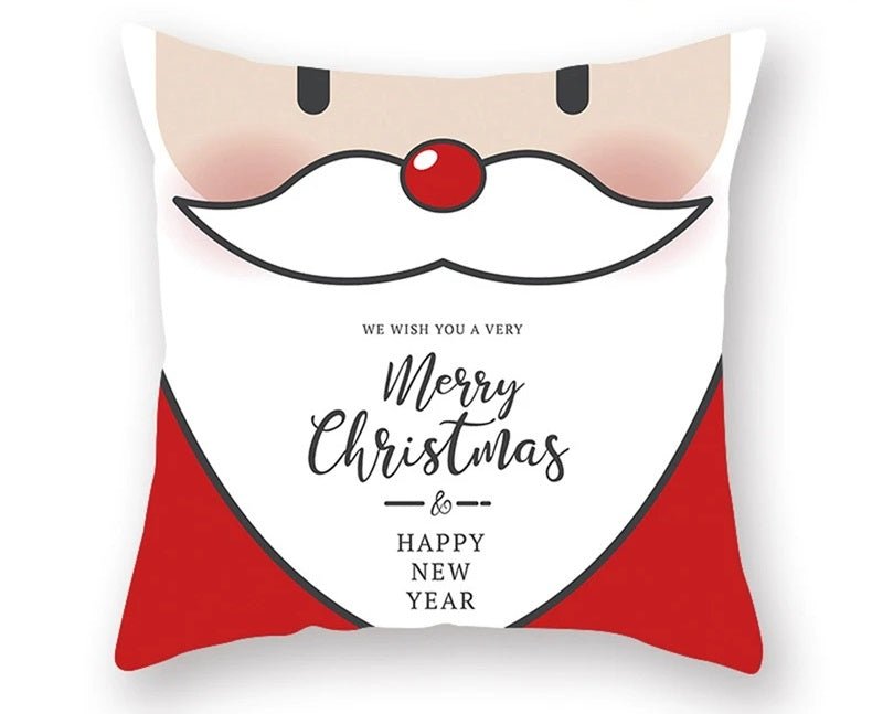 Avelena | Weihnachtskissenbezug – Festliches Santa- und Elchdesign für Weihnachtsdekoration & Perfektes Neujahrsgeschenk
