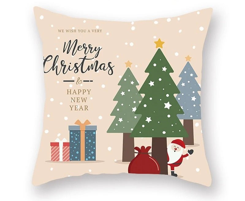 Avelena | Weihnachtskissenbezug – Festliches Santa- und Elchdesign für Weihnachtsdekoration & Perfektes Neujahrsgeschenk