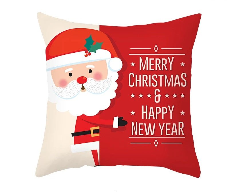 Avelena | Weihnachtskissenbezug – Festliches Santa- und Elchdesign für Weihnachtsdekoration & Perfektes Neujahrsgeschenk