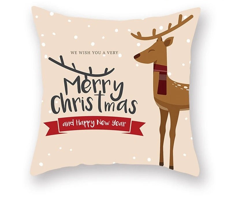 Avelena | Weihnachtskissenbezug – Festliches Santa- und Elchdesign für Weihnachtsdekoration & Perfektes Neujahrsgeschenk