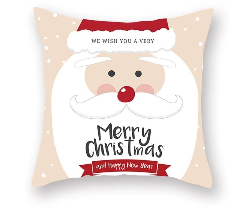 Avelena | Weihnachtskissenbezug – Festliches Santa- und Elchdesign für Weihnachtsdekoration & Perfektes Neujahrsgeschenk