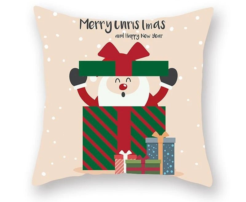 Avelena | Weihnachtskissenbezug – Festliches Santa- und Elchdesign für Weihnachtsdekoration & Perfektes Neujahrsgeschenk