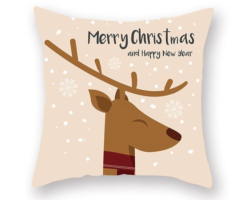 Avelena | Weihnachtskissenbezug – Festliches Santa- und Elchdesign für Weihnachtsdekoration & Perfektes Neujahrsgeschenk