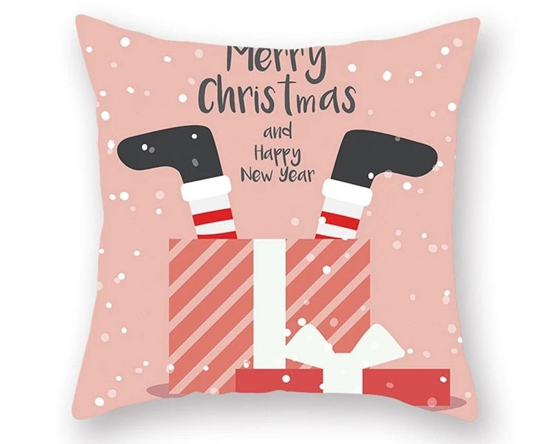 Avelena | Weihnachtskissenbezug – Festliches Santa- und Elchdesign für Weihnachtsdekoration & Perfektes Neujahrsgeschenk