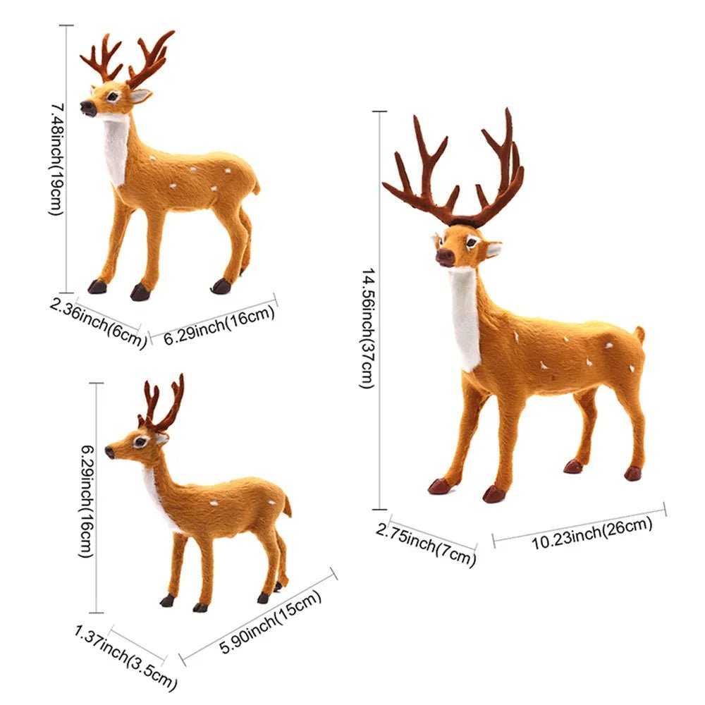 Avelena | Weihnachts-Hirsch-Dekor Plüschpuppe - Sikahirsch-Ornamente Plüschspielzeuge