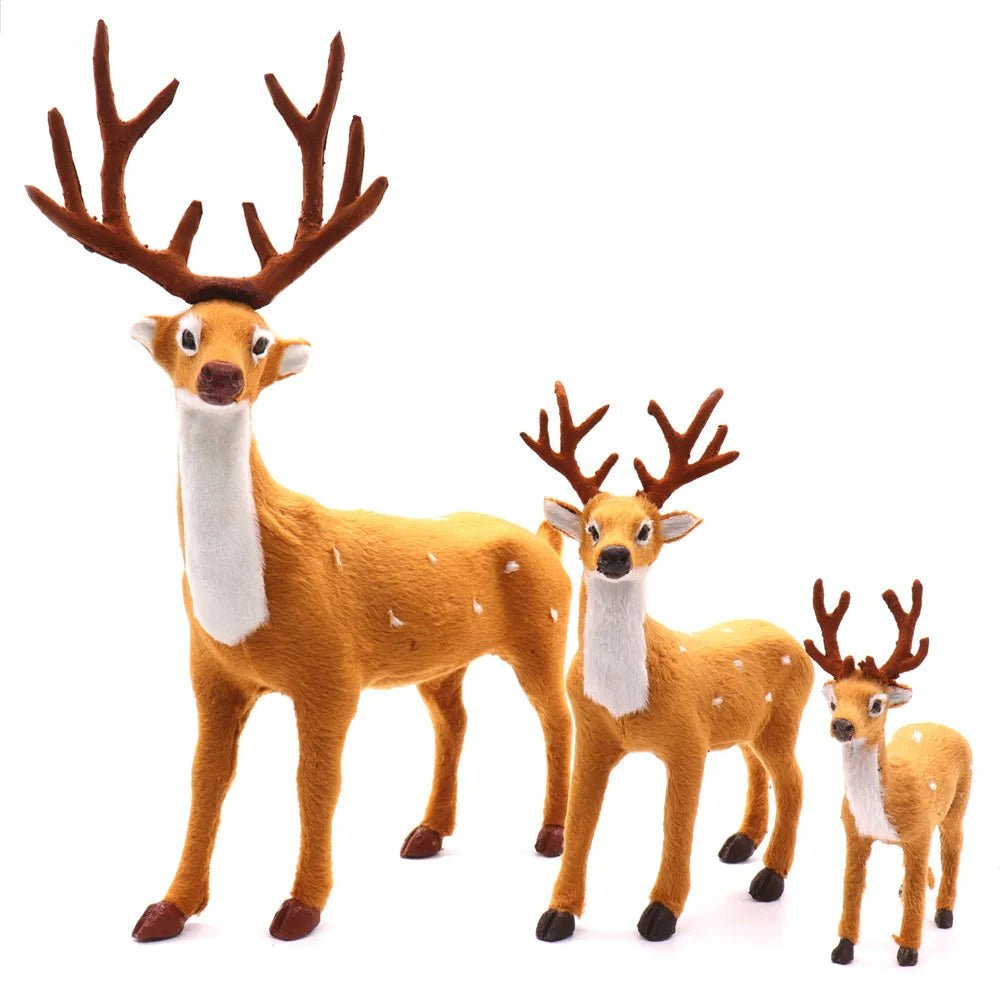 Avelena | Weihnachts-Hirsch-Dekor Plüschpuppe - Sikahirsch-Ornamente Plüschspielzeuge