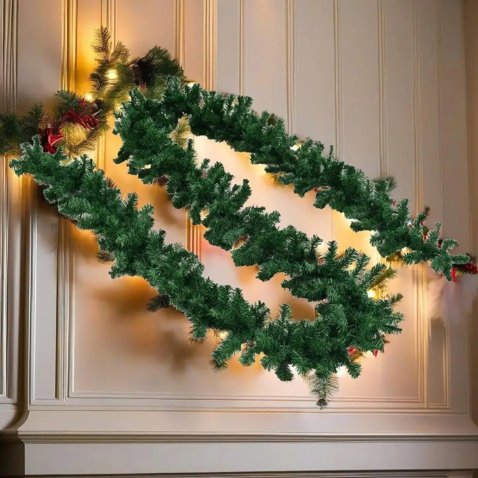 Avelena | Weihnachtsgirlande mit LED-Lichtern – 10m Funkelnde Feiertagsdekoration, um Ihr Zuhause und Außenbereiche zu verzaubern