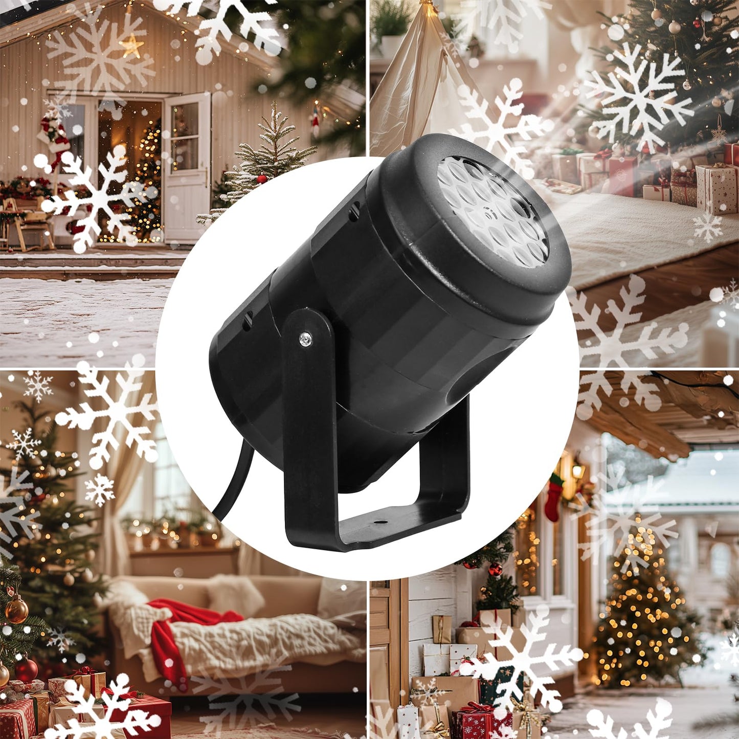 Avelena | Weihnachts-LED-Schneelichtprojektoren – Rotierende Weihnachtslichter für magische Partys und Gartendekoration