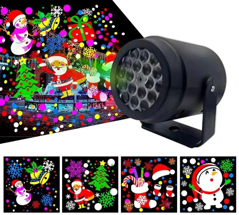 Avelena | Weihnachts-LED-Schneelichtprojektoren – Rotierende Weihnachtslichter für magische Partys und Gartendekoration