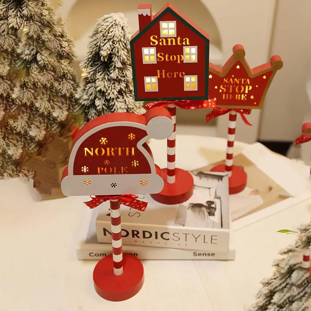 Avelena | Weihnachts-LED-Holz-Schreibtischschildlichter – Schaffen Sie eine festliche Atmosphäre für Ihre Feiertagsfeiern