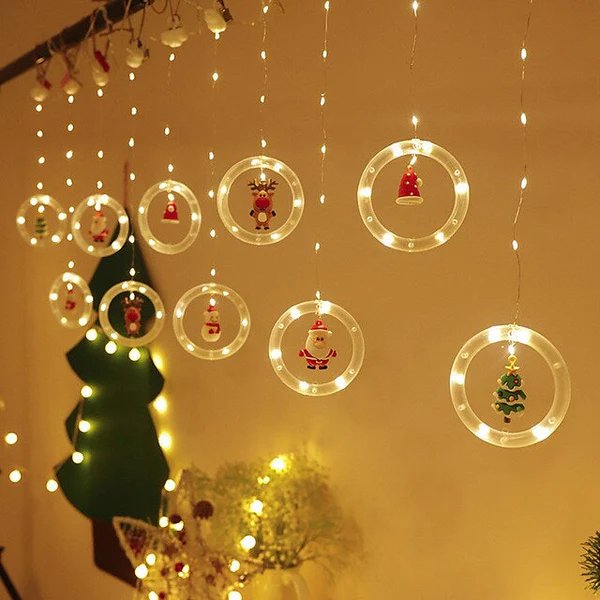 Avelena | Weihnachtslichter LED Urlaubslichter - LED Lichter Feen Vorhang Lichterkette