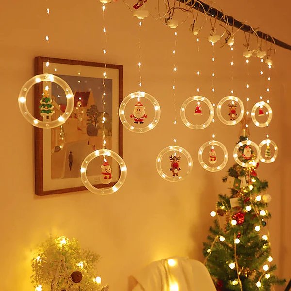 Avelena | Weihnachtslichter LED Urlaubslichter - LED Lichter Feen Vorhang Lichterkette