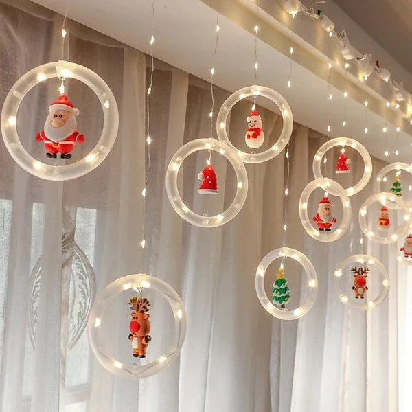 Avelena | Weihnachtslichter LED Urlaubslichter - LED Lichter Feen Vorhang Lichterkette
