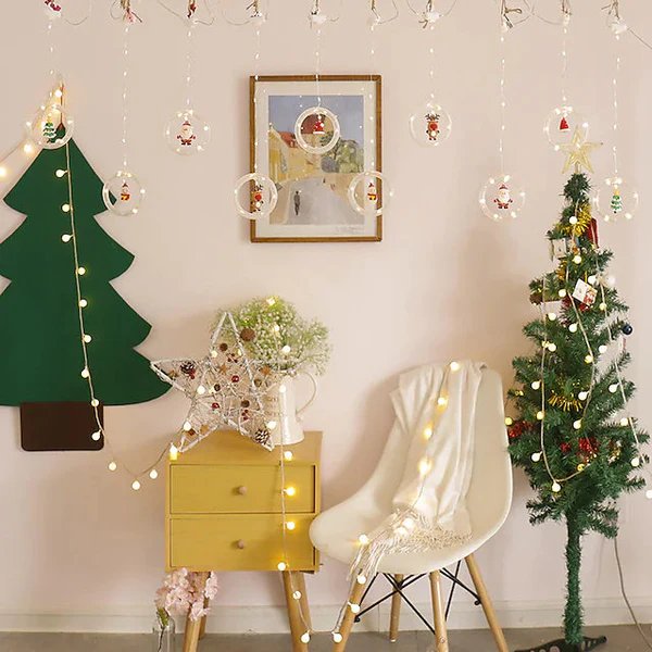 Avelena | Weihnachtslichter LED Urlaubslichter - LED Lichter Feen Vorhang Lichterkette