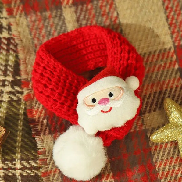 Avelena | Weihnachts-Haustier-Schal & Hut – Niedlicher roter Schal für Kätzchen & Welpen, Perfektes Weihnachtsgeschenk & Festliches Accessoire