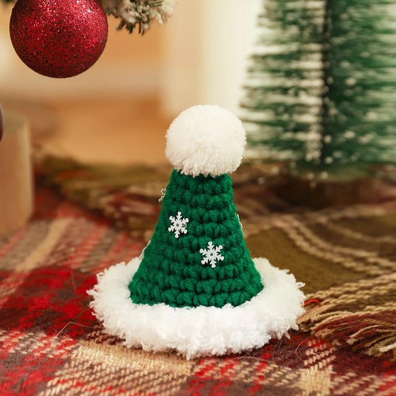 Avelena | Weihnachts-Haustier-Schal & Hut – Niedlicher roter Schal für Kätzchen & Welpen, Perfektes Weihnachtsgeschenk & Festliches Accessoire