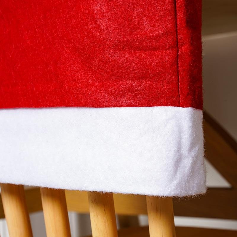 Avelena | Weihnachtsmann-Hut Stuhlbezüge - Feste Stuhl Eleganz - 4-teiliger Satz