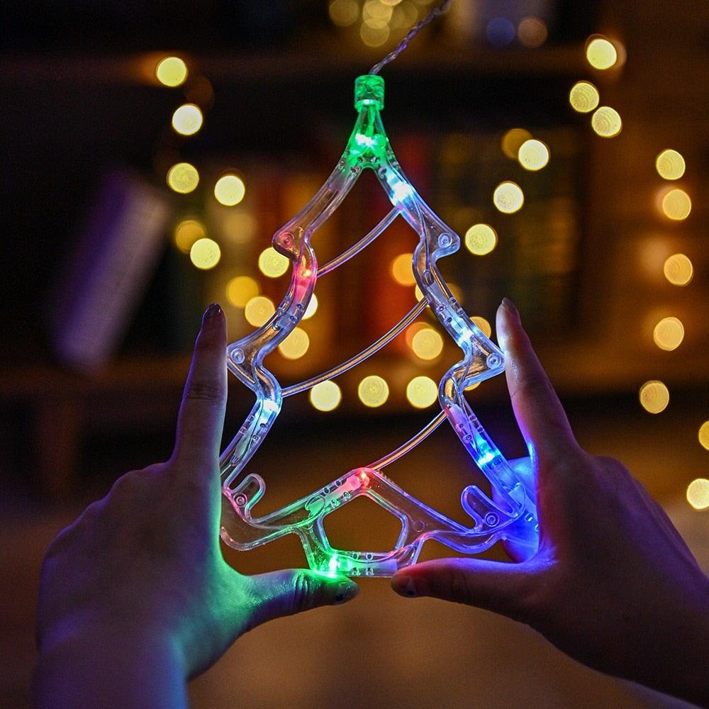 Avelena | Weihnachtslichterkette - LED Sternenvorhang Feenlichter Weihnachtsdekoration