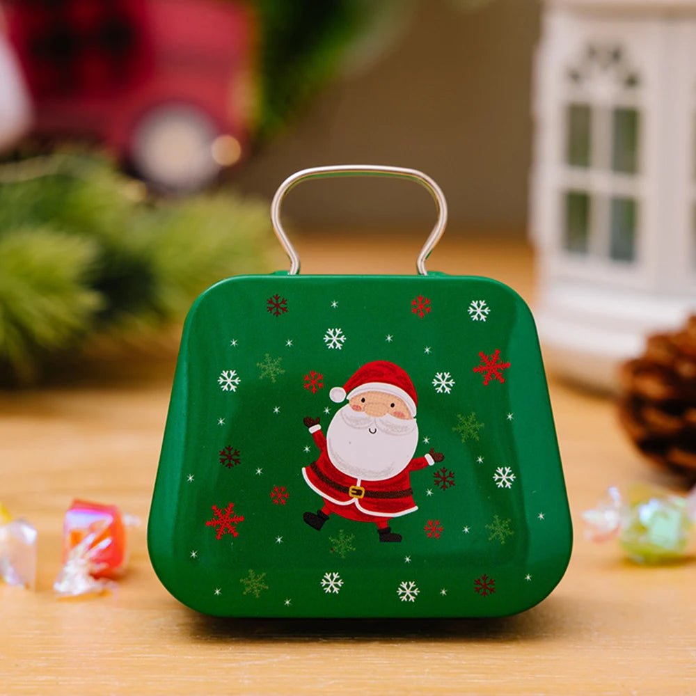 Avelena | Weihnachts-Zinn-Geschenkbox-Set – Charmante Metallaufbewahrungsboxen mit Deckeln für Feiertagsleckereien