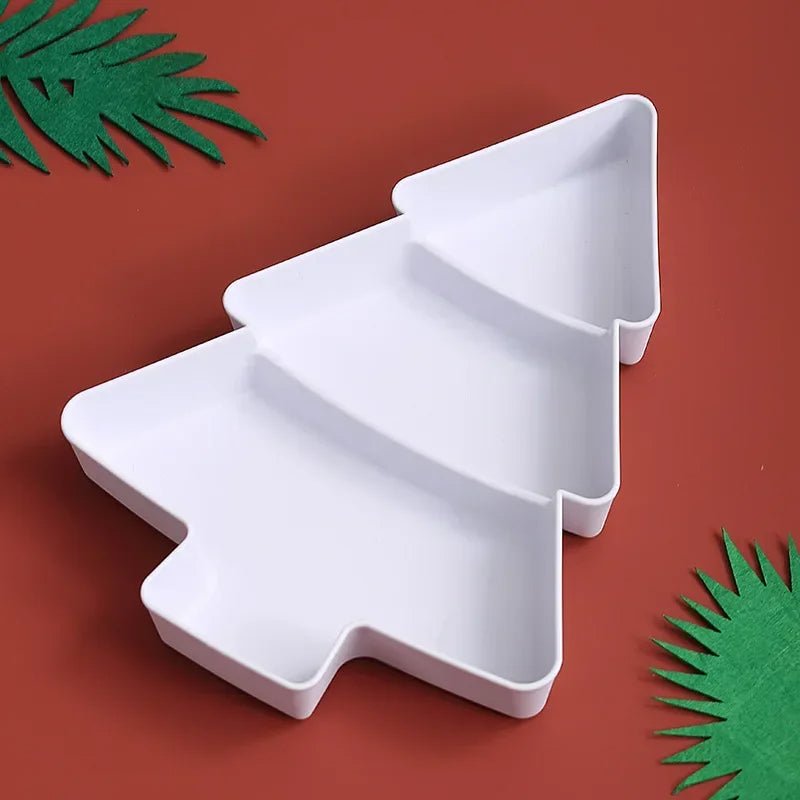 Avelena | Weihnachtsbaum-Form Snackteller - Set von 4 – Perfekt für Süßigkeiten, Nüsse, Früchte und Desserts bei Partys und Feiertagen