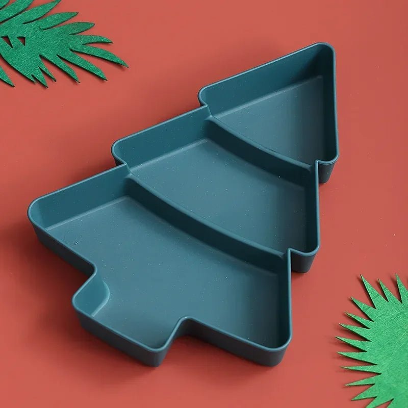 Avelena | Weihnachtsbaum-Form Snackteller - Set von 4 – Perfekt für Süßigkeiten, Nüsse, Früchte und Desserts bei Partys und Feiertagen