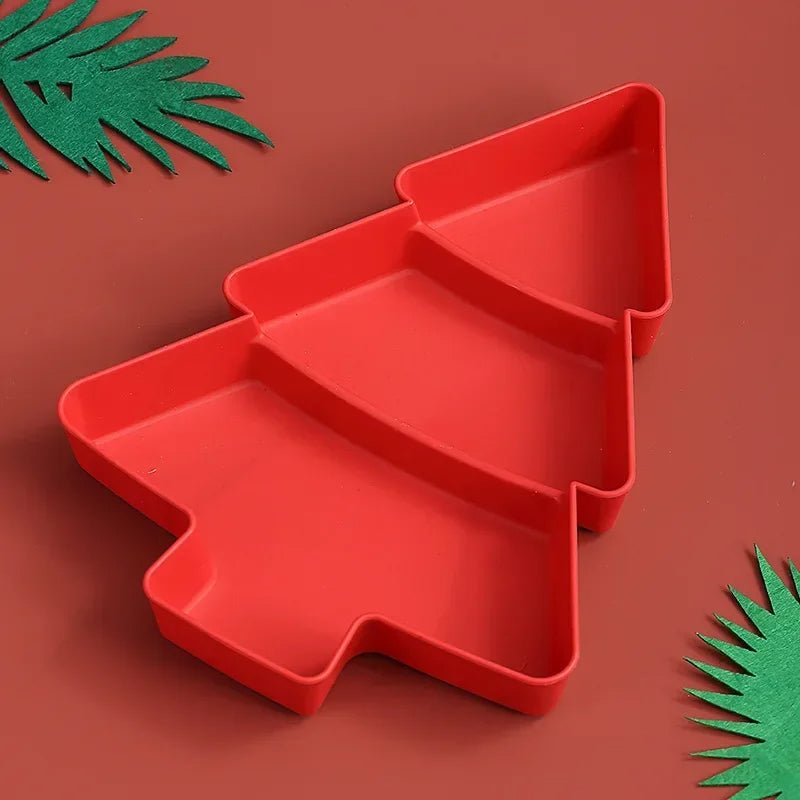 Avelena | Weihnachtsbaum-Form Snackteller - Set von 4 – Perfekt für Süßigkeiten, Nüsse, Früchte und Desserts bei Partys und Feiertagen
