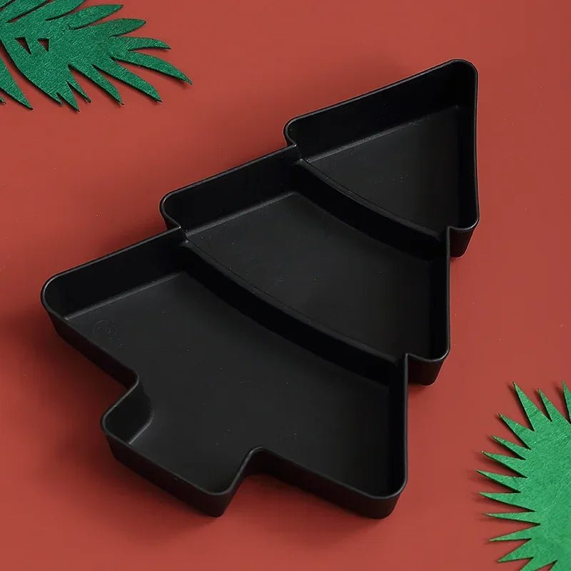 Avelena | Weihnachtsbaum-Form Snackteller - Set von 4 – Perfekt für Süßigkeiten, Nüsse, Früchte und Desserts bei Partys und Feiertagen