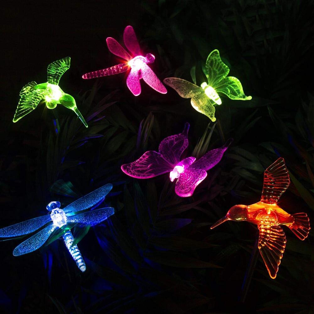 Avelena | Solar-LED-Gartenleuchten „Bunte Fliegen“