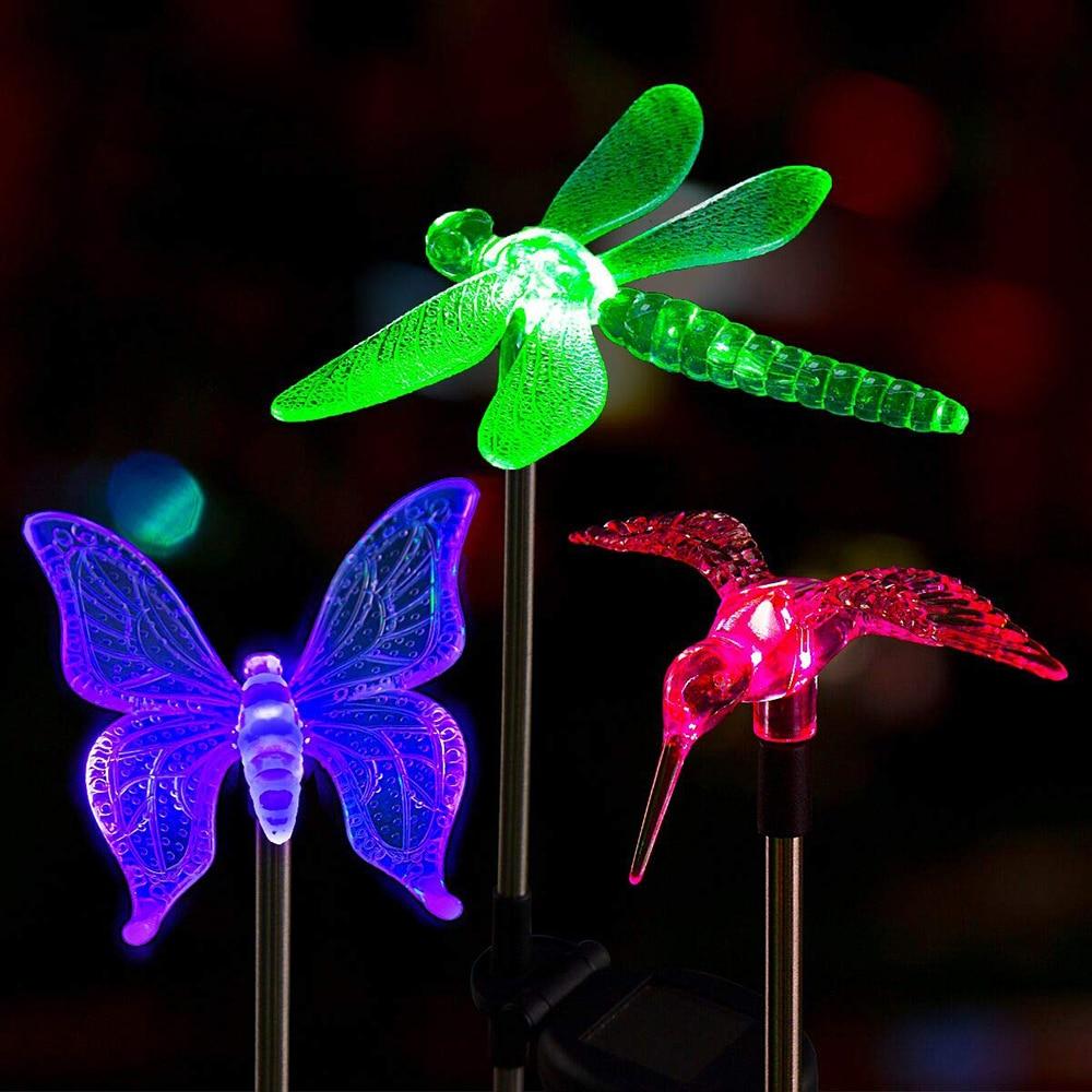 Avelena | Solar-LED-Gartenleuchten „Bunte Fliegen“