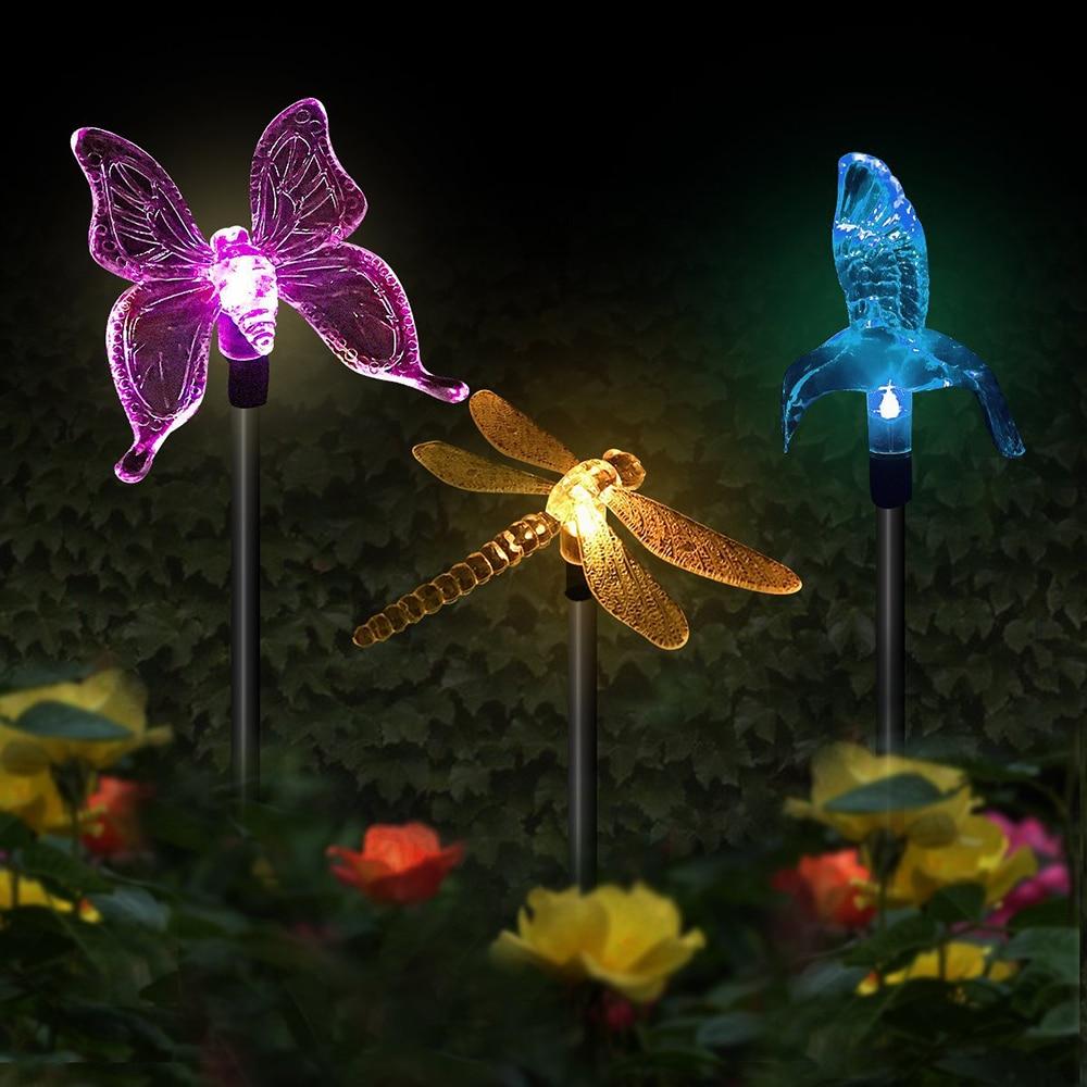 Avelena | Solar-LED-Gartenleuchten „Bunte Fliegen“