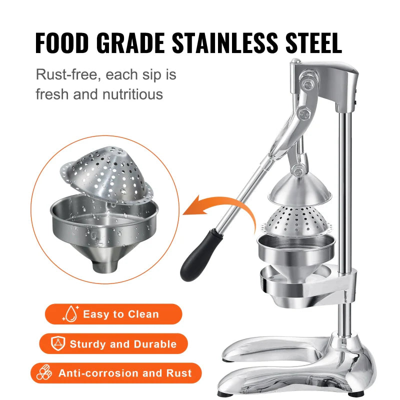 Avelena | Commercial Citrus Juice Press Edelstahl Manuelle Citrus Saftpresse