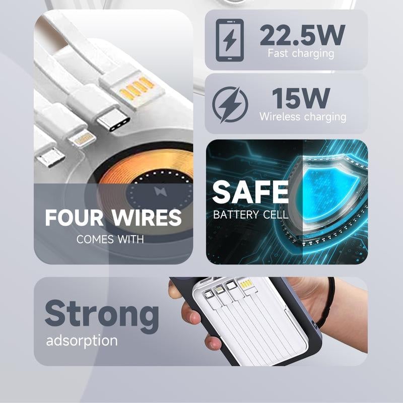Avelena | 10000mAh Magnetische Wireless Powerbank