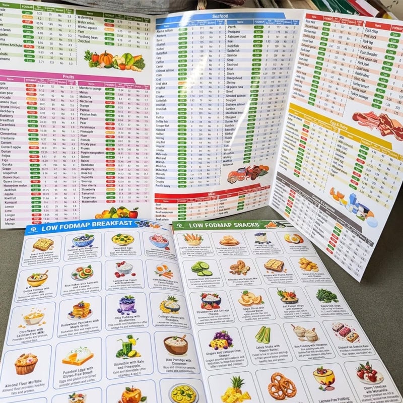 Avelena | Set aus 2 Fodmap-DiagrammenIBS-Symptomlindernde Lebensmittel-Liste
