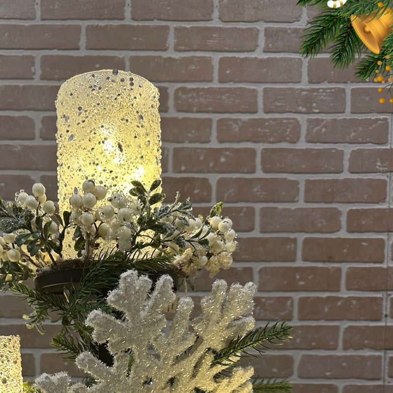 Avelena | Weihnachtsbaum Topper Regal | 3-stufig | Schwarz | Metall