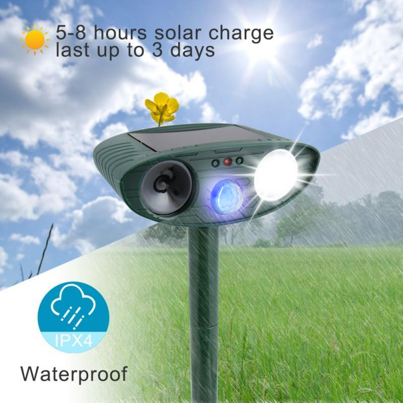 Avelena | Solar-powered ultrasound deer repeller - Effective deer deterrent for gardens and caverns in 48 hours