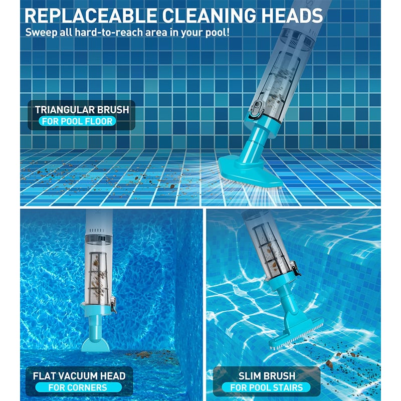 Avelena | US-Standard - 3in1 Akku-Ladegerät Leistungsstarker Motor Schwimmbad-Staubsauger