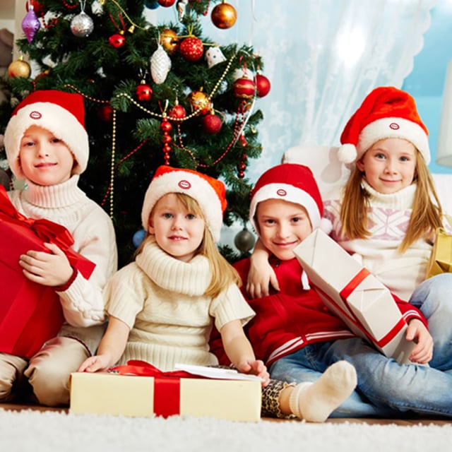 Avelena | Weihnachten Santa Hut | Singend & Tanzend | Elektrisch | Plüsch Rot | Lustige Geschenkidee & Party-Accessoire