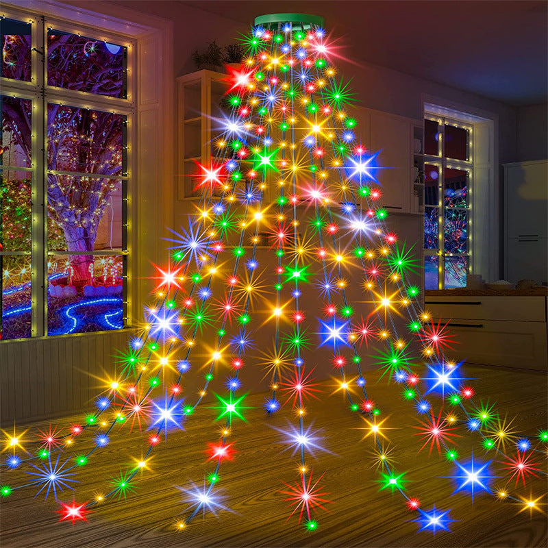Avelena | Weihnachtsbaum Wasserfalllichter mit Ring
