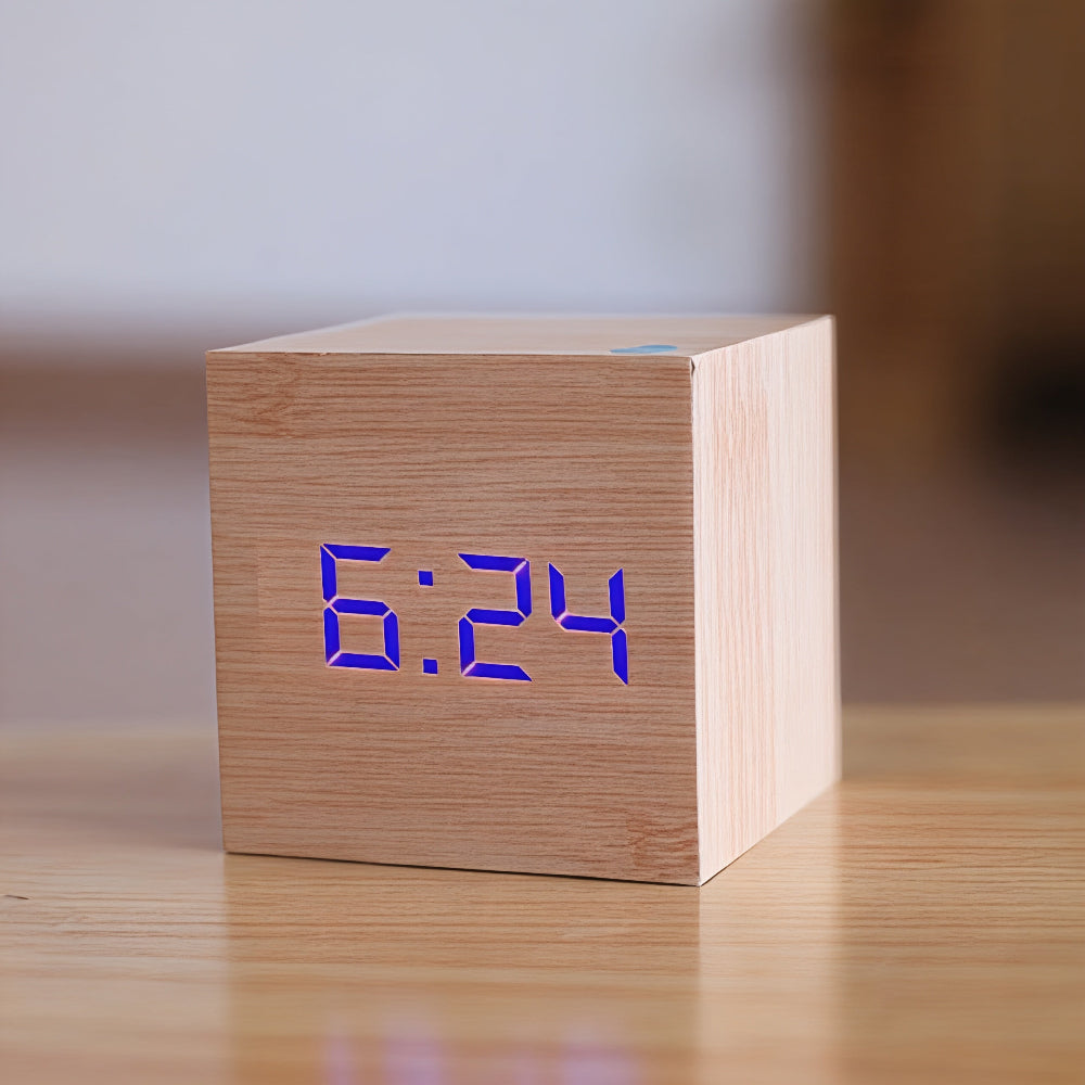 Avelena | Digital Wooden LED Alarm Clock